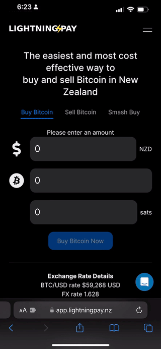 Account menu navigation to reach Lightning Pay's Auto Buy feature.